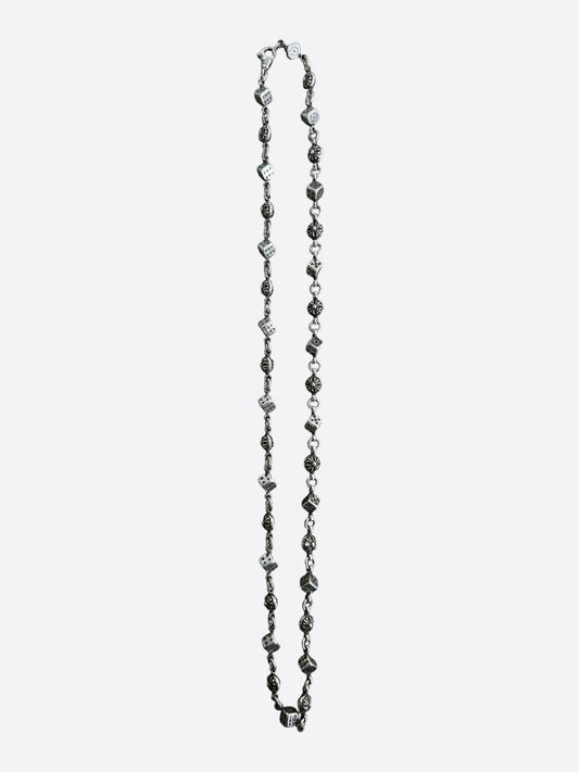 Chrome Hearts 30 Inch Silver Dice Necklace