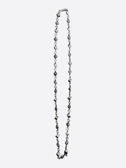 Chrome Hearts 30 Inch Silver Dice Necklace
