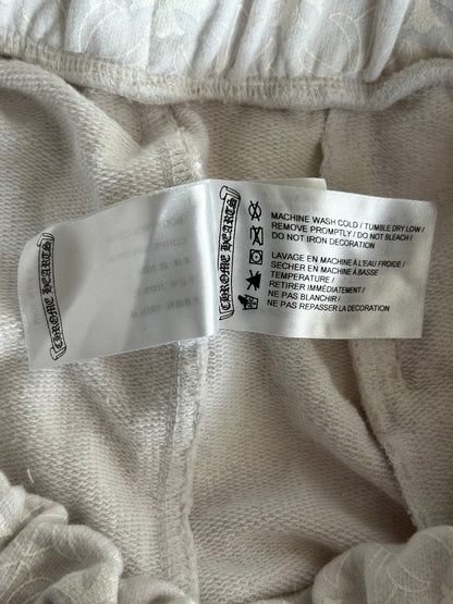 Chrome Hearts White & Black Horseshoe Logo Cross Jacquard Sweatpants