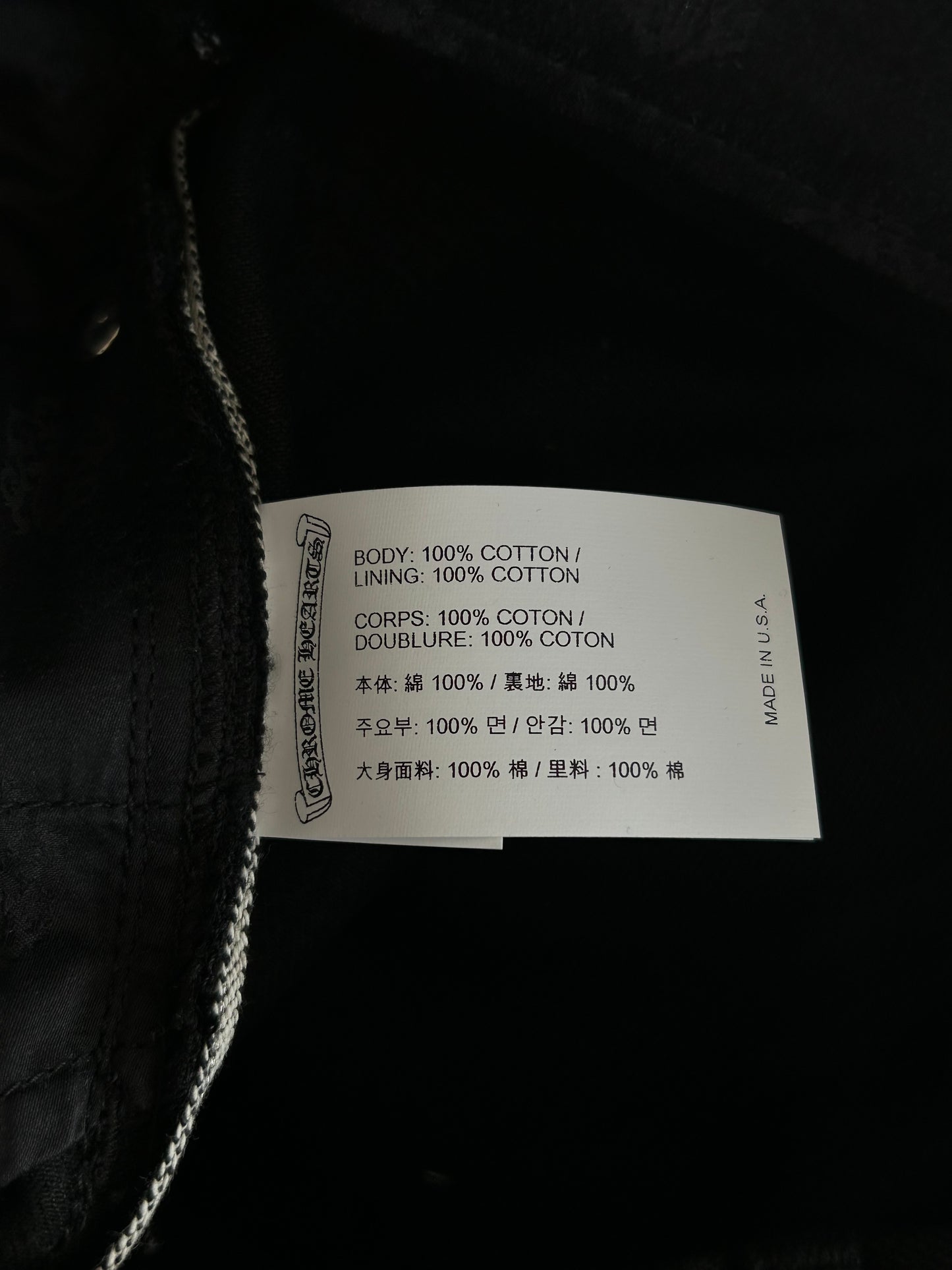 Chrome Hearts Black Fleur Knee Jeans