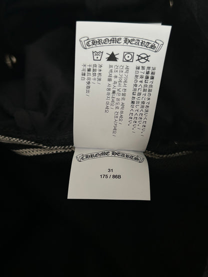 Chrome Hearts Black Fleur Knee Jeans