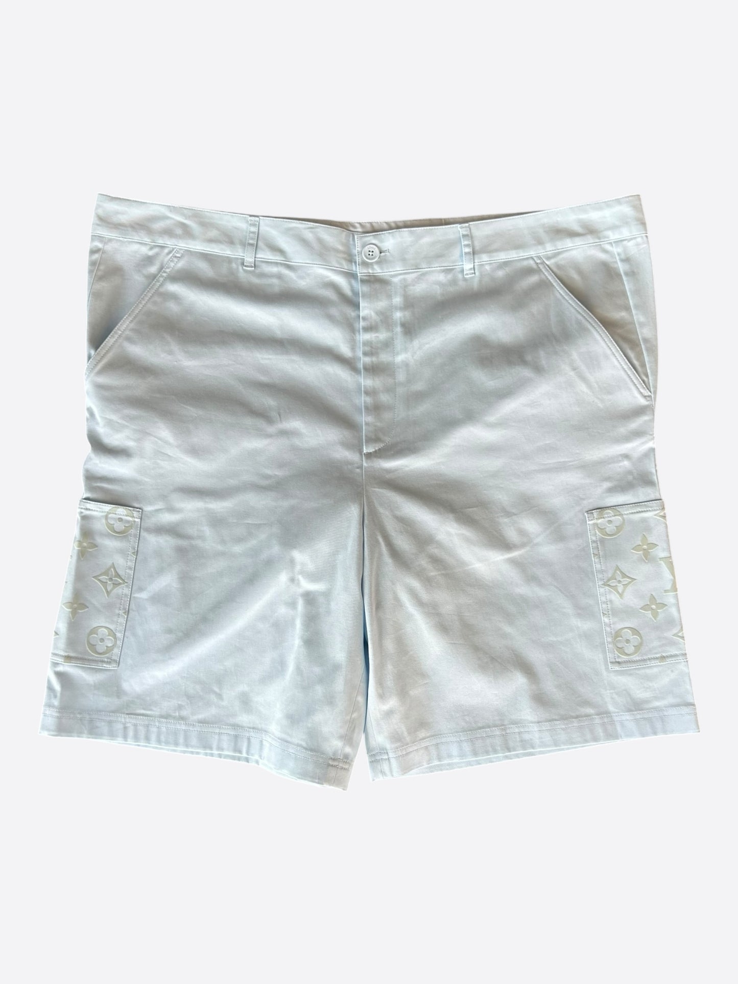 Louis Vuitton Light Blue Monogram Cargo Shorts