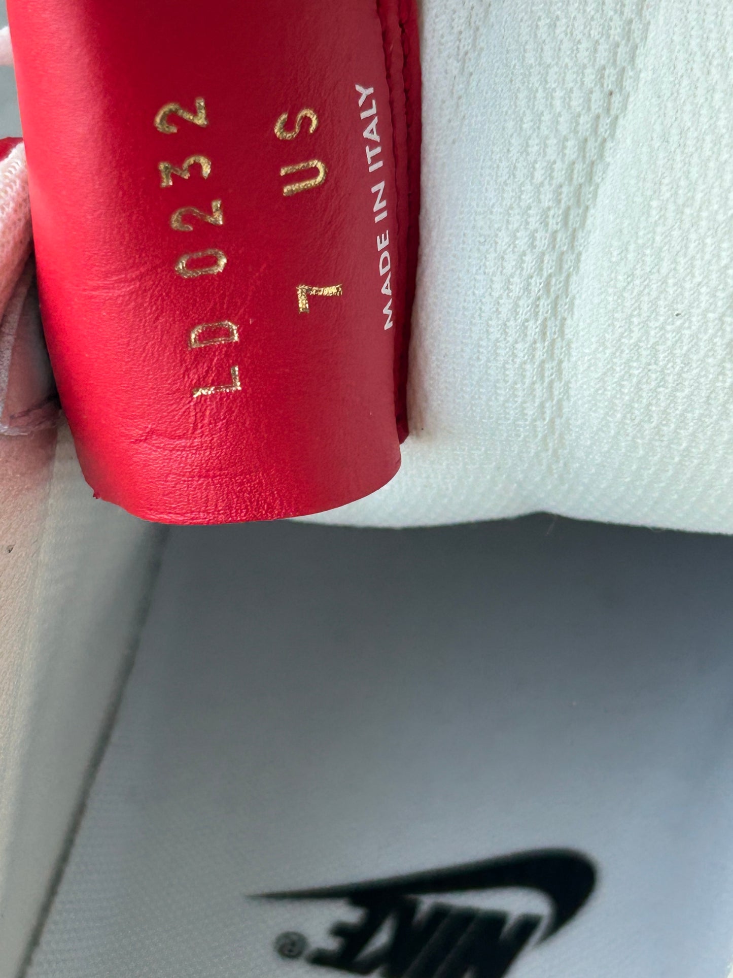 Louis Vuitton Nike Red & White Monogram Air Force 1