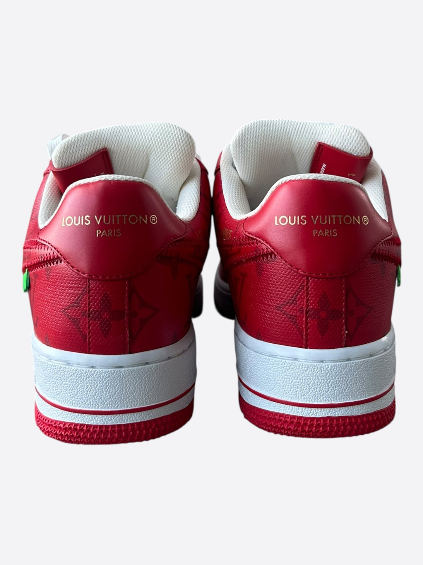 Louis Vuitton Nike Red & White Monogram Air Force 1