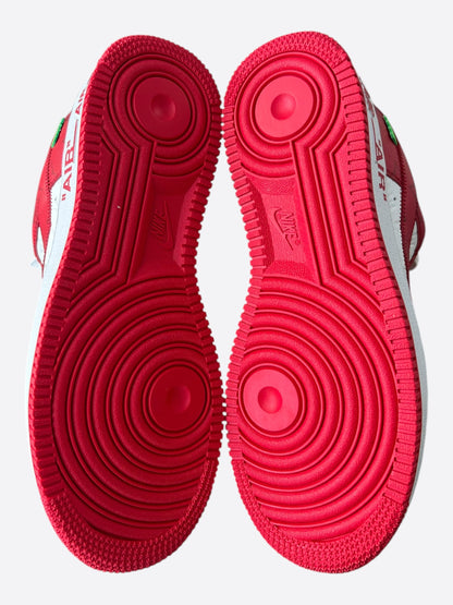 Louis Vuitton Nike Red & White Monogram Air Force 1