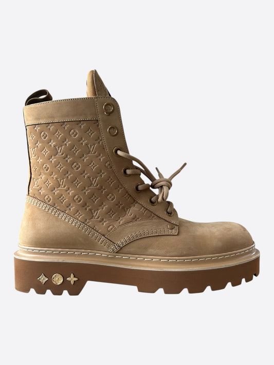 Louis Vuitton Brown Monogram Ranger Boots