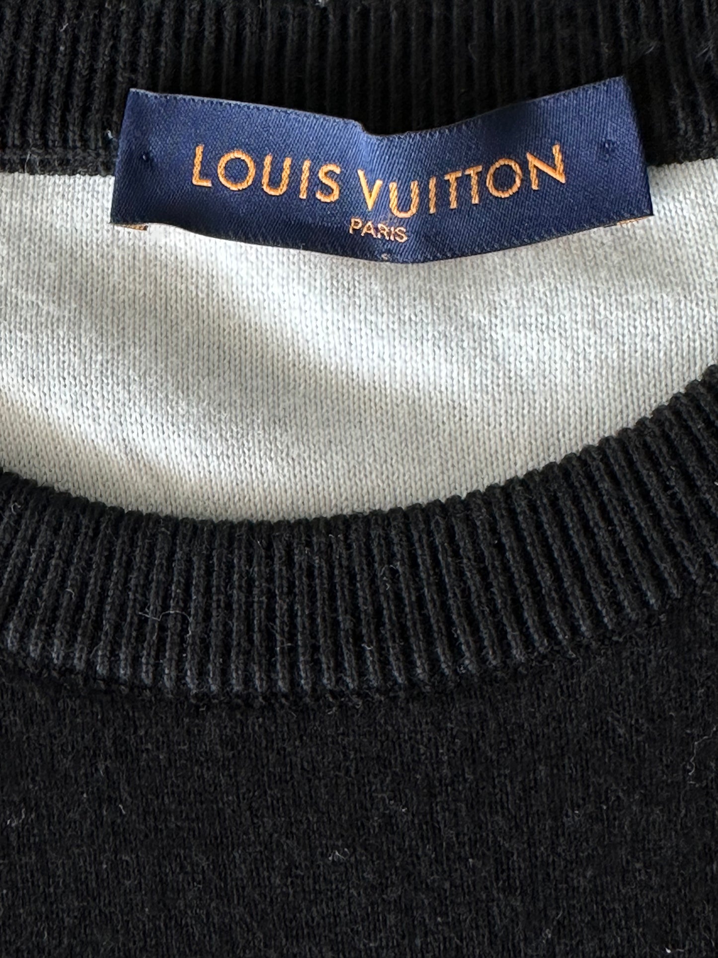 Louis Vuitton Black & White Monogram Gradient Sweater