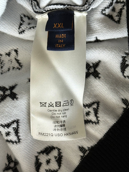 Louis Vuitton Black & White Monogram Gradient Sweater