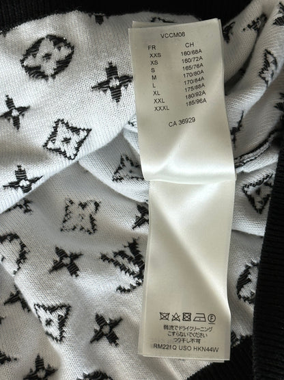 Louis Vuitton Black & White Monogram Gradient Sweater