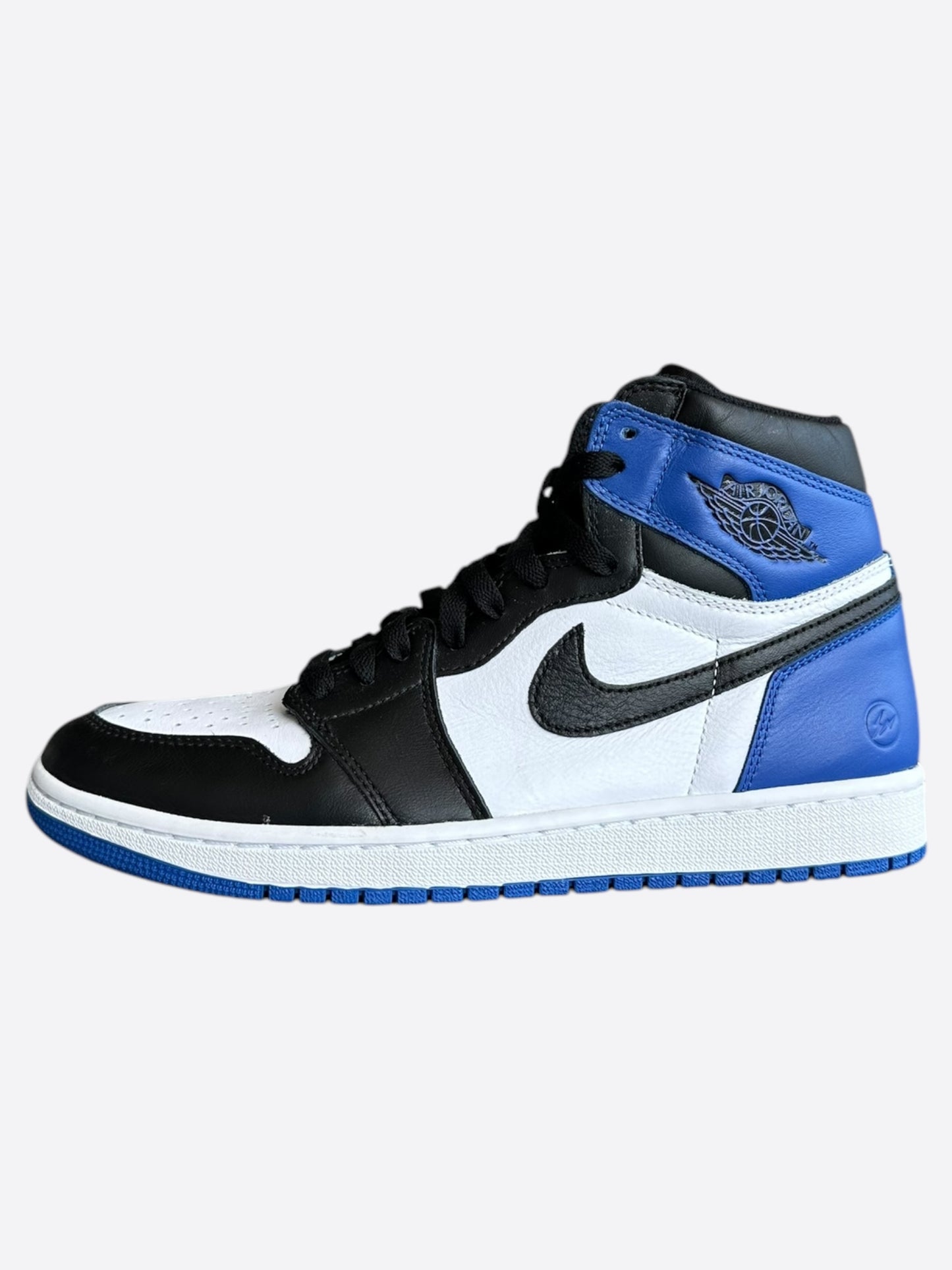 Nike Fragment Blue & White Air Jordan 1 High Top Sneakers