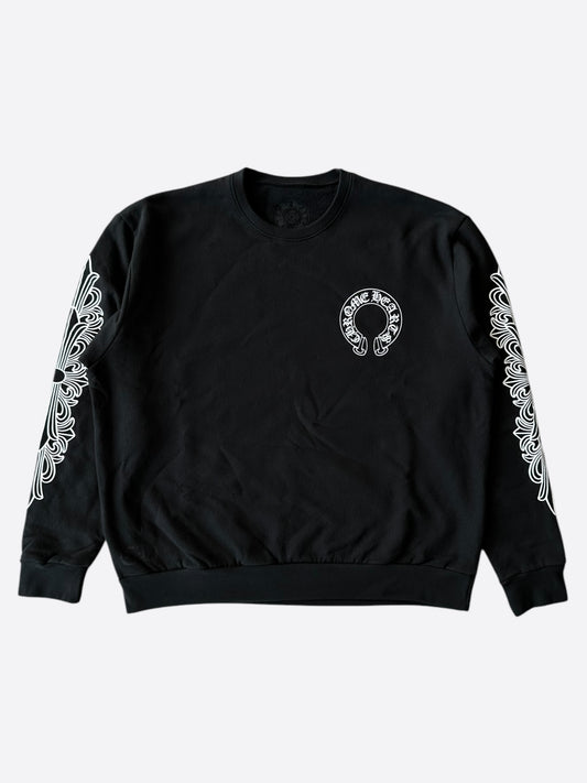 Chrome Hearts Black & White Horseshoe Logo Sweater