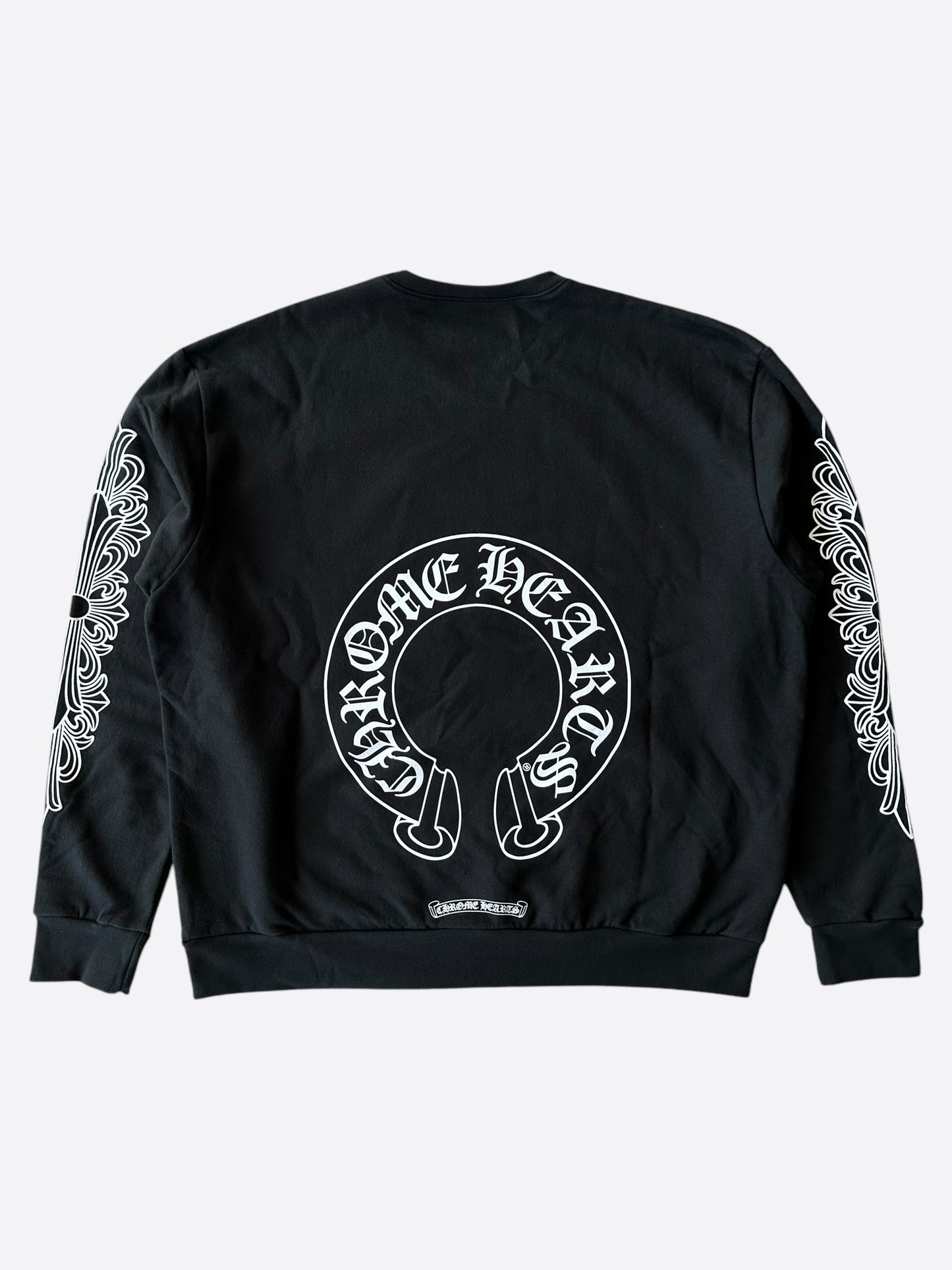 Chrome Hearts Black & White Horseshoe Logo Sweater