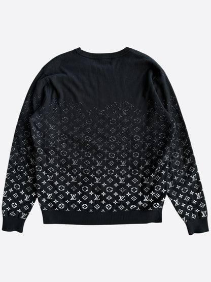 Louis Vuitton Black & White Monogram Gradient Sweater