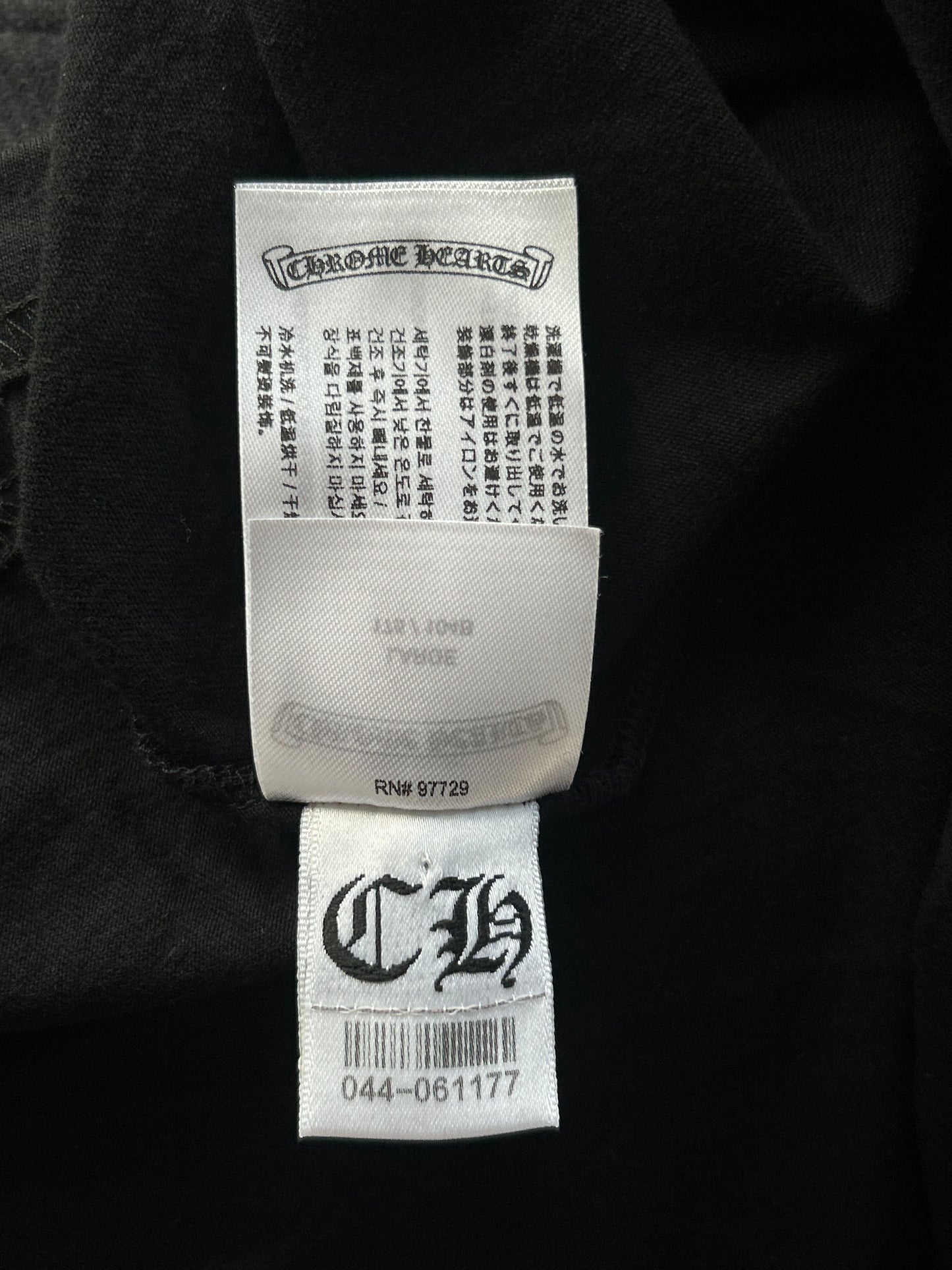 Chrome Hearts Black & Olive Neck Logo Longsleeve T-Shirt