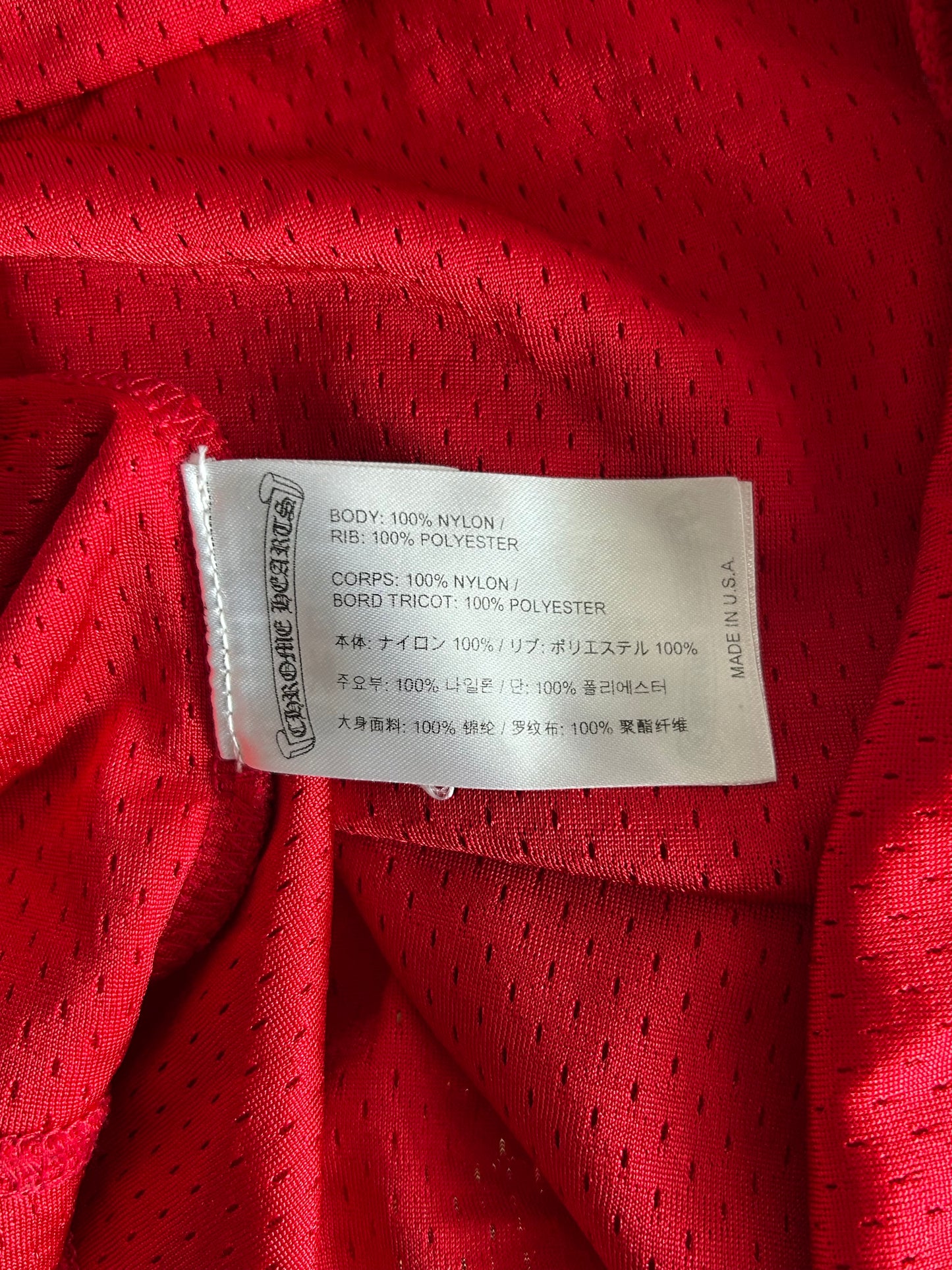 Chrome Hearts Matty Boy Red Form Mesh Jersey T-Shirt