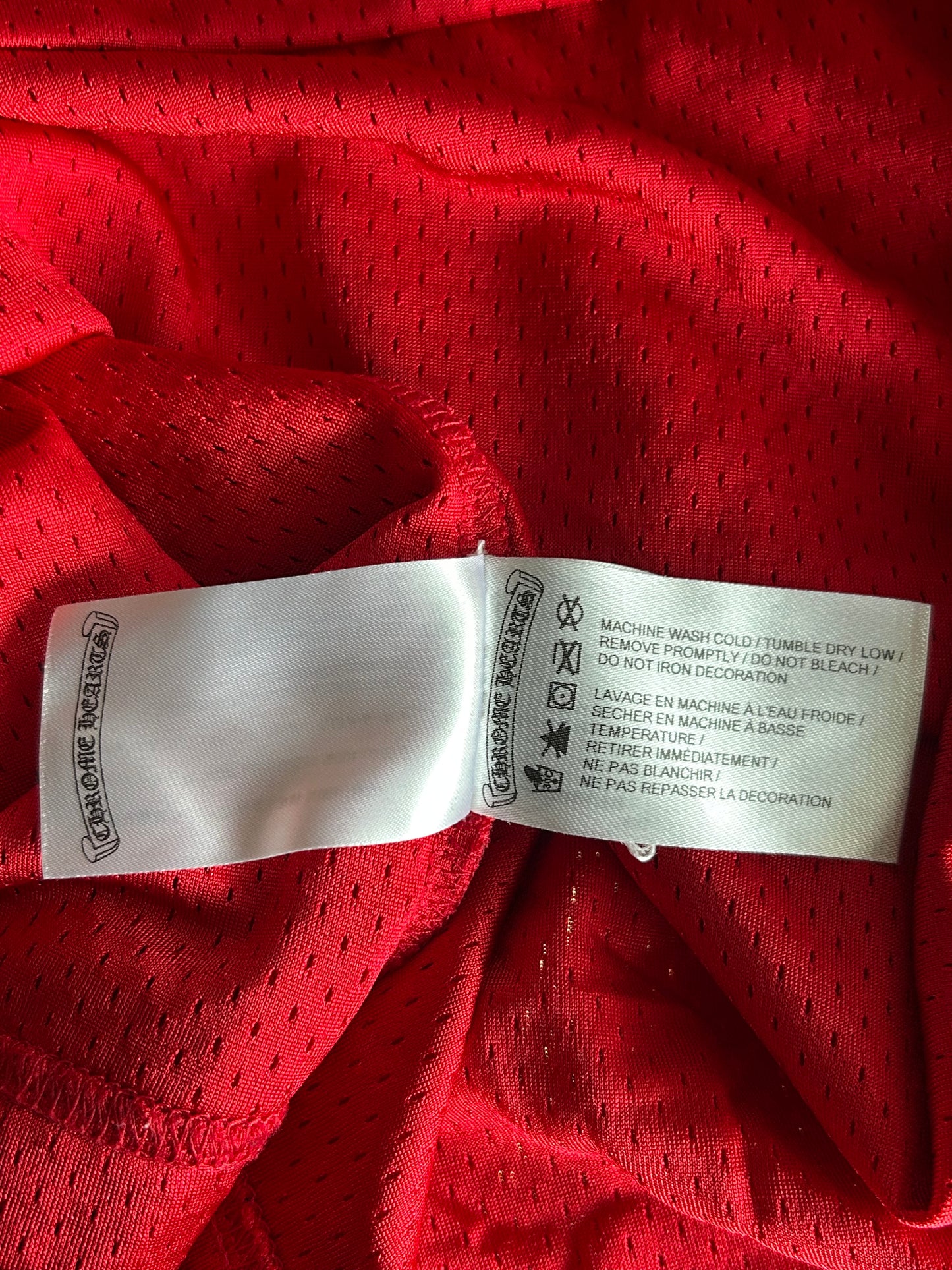 Chrome Hearts Matty Boy Red Form Mesh Jersey T-Shirt