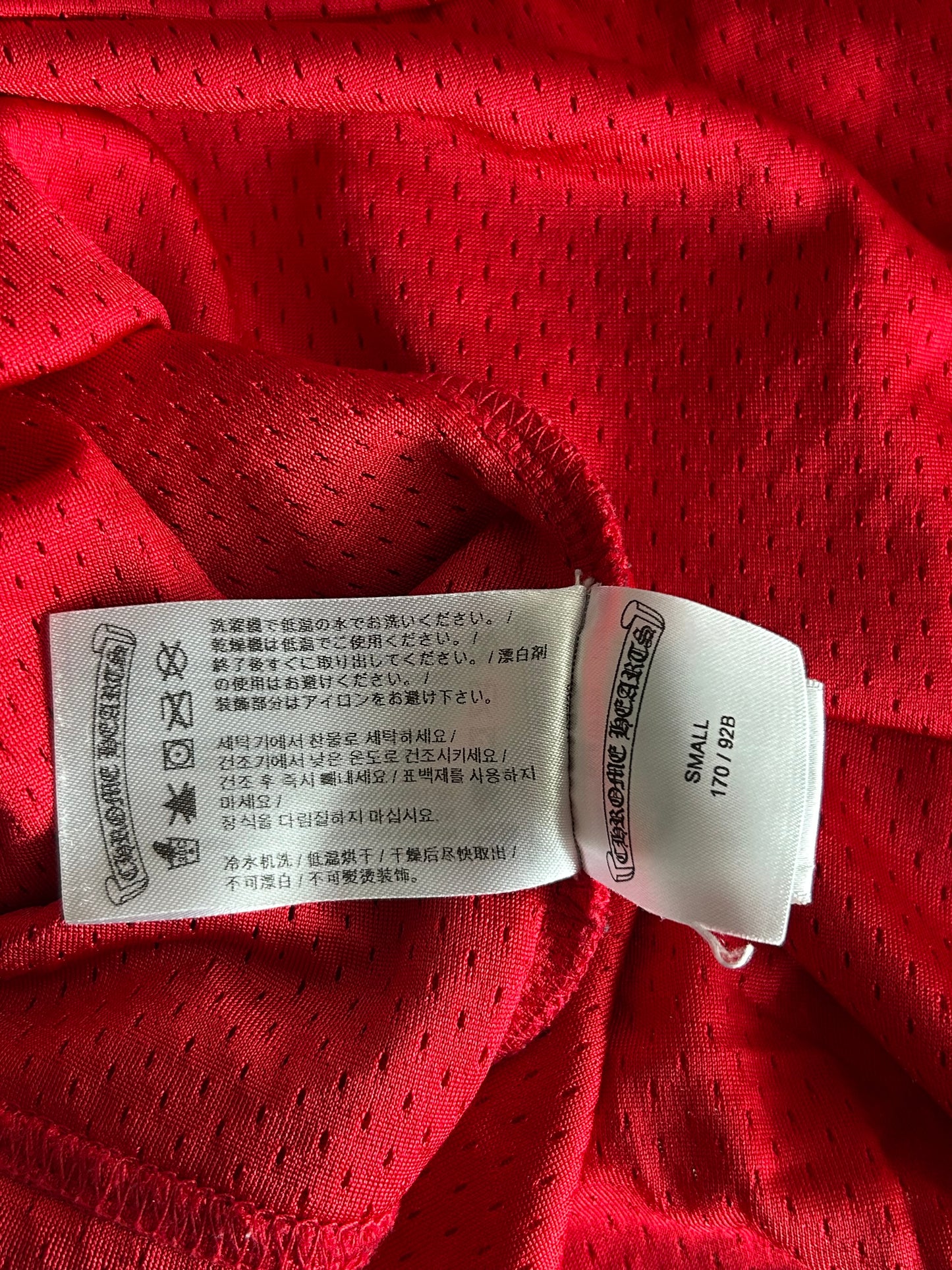 Chrome Hearts Matty Boy Red Form Mesh Jersey T-Shirt