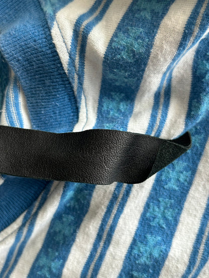 Chrome Hearts Blue & White Striped T-Shirt