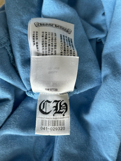 Chrome Hearts Blue Miami Art Basel Horseshoe Logo T-Shirt