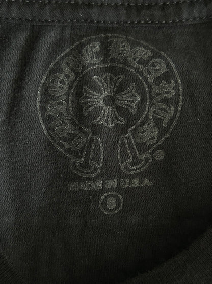 Chrome Hearts Black & White Cemetery Jacquard Horseshoe Logo T-Shirt