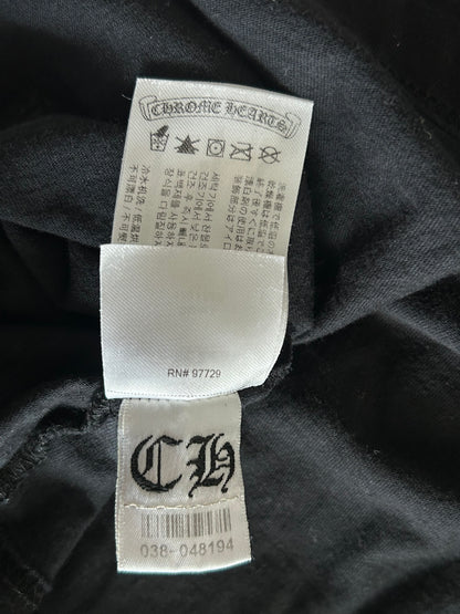 Chrome Hearts Black & White Cemetery Jacquard Horseshoe Logo T-Shirt
