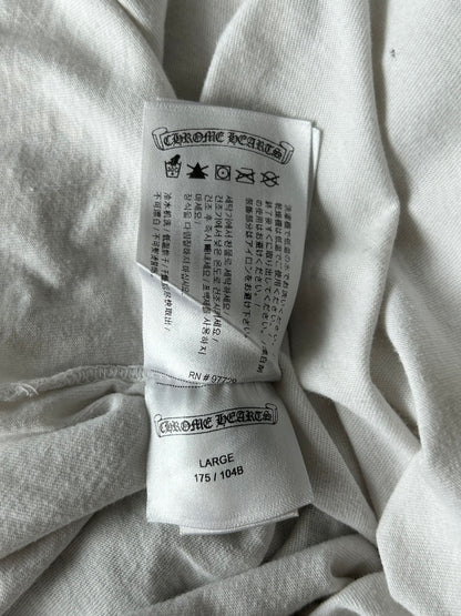 Chrome Hearts White & Black Cemetery Cross Longsleeve T-Shirt