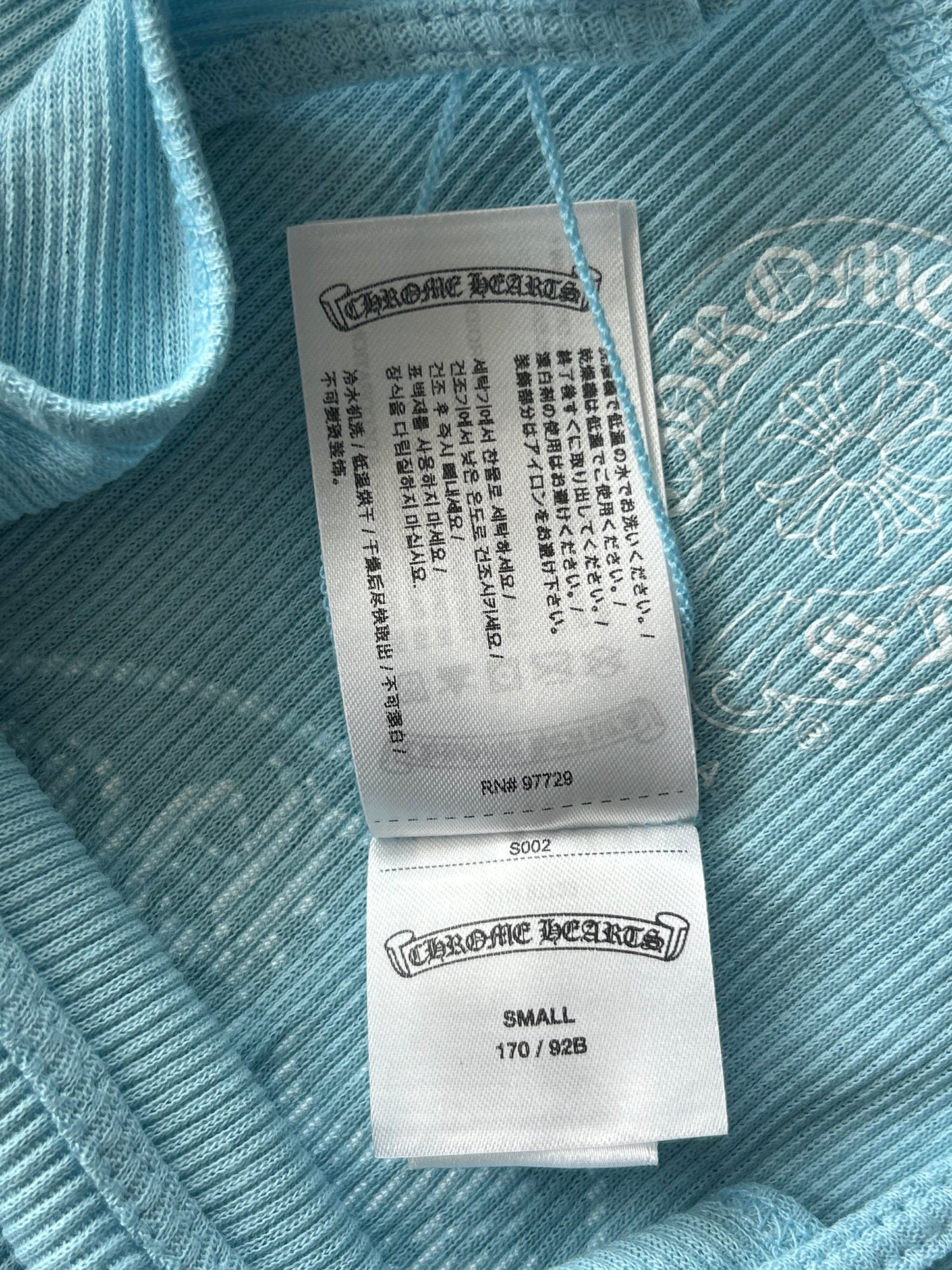 Chrome Hearts Blue & White Horseshoe Tank Top