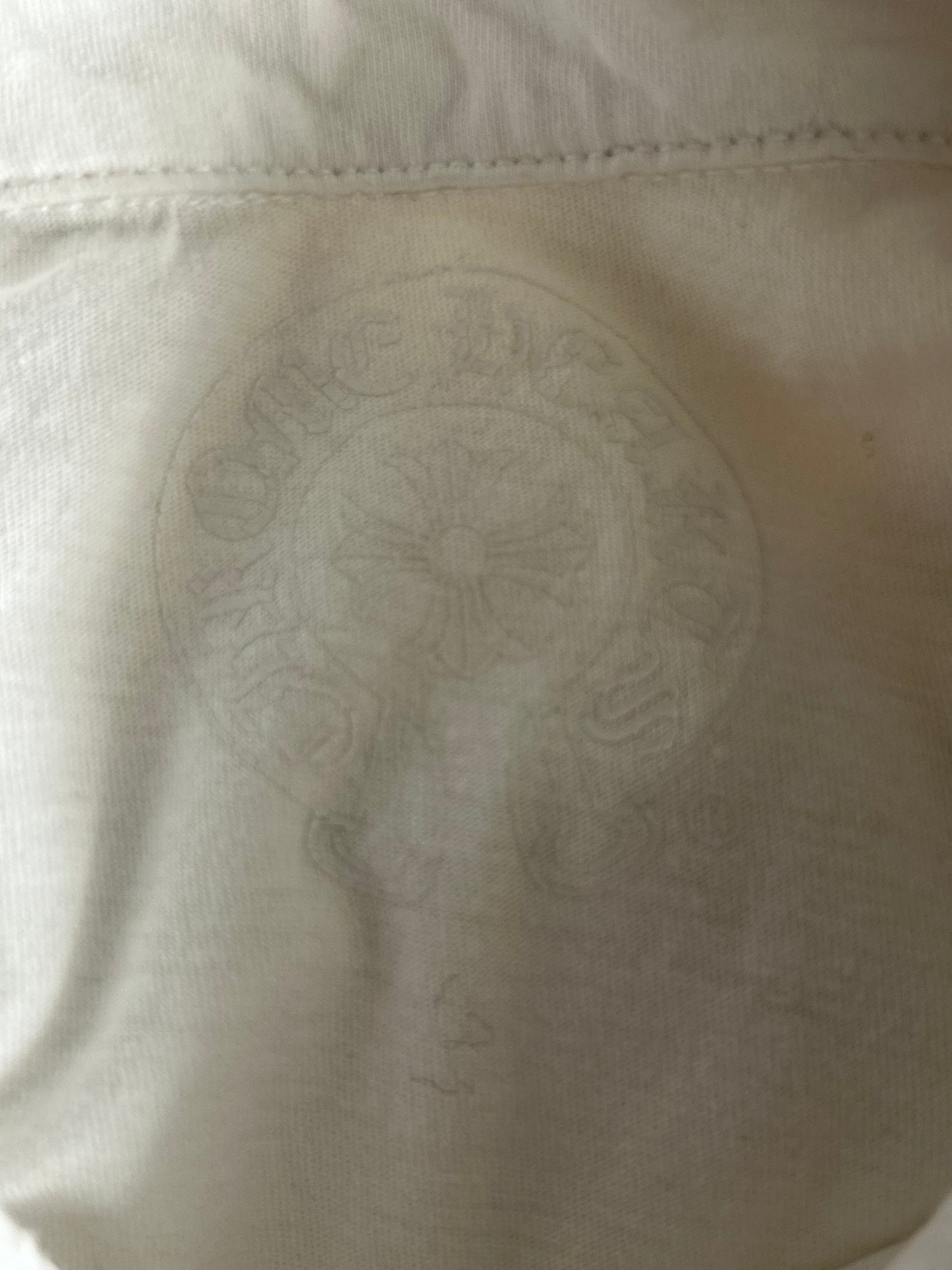 Chrome Hearts White Cross Logo Polo T-Shirt