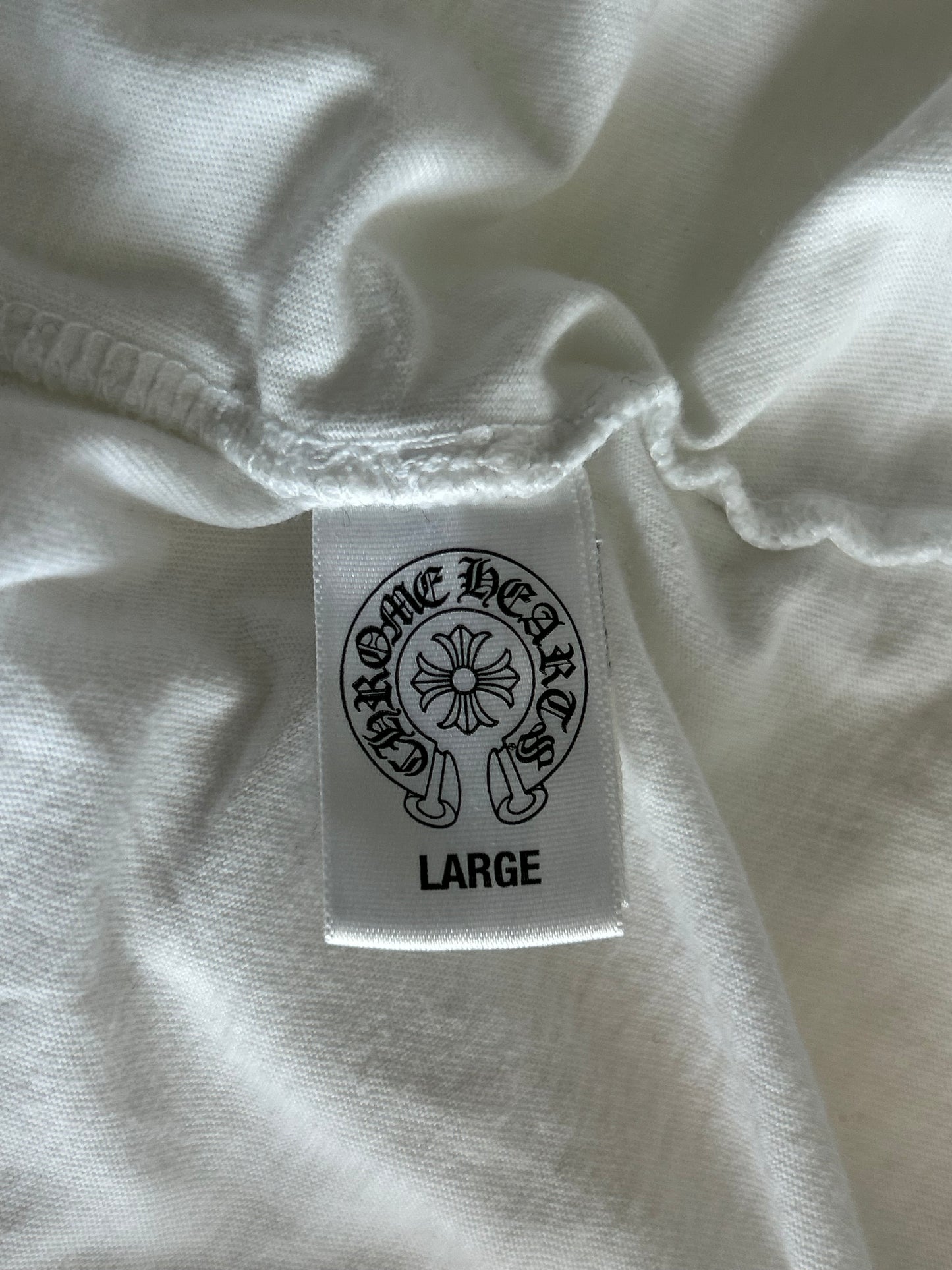 Chrome Hearts White Cross Logo Polo T-Shirt