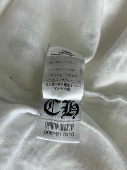 Chrome Hearts White Cross Logo Polo T-Shirt