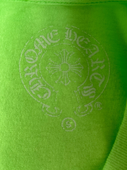 Chrome Hearts Neon Green & White Flame Longsleeve T-Shirt