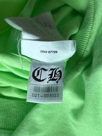 Chrome Hearts Neon Green & White Flame Longsleeve T-Shirt