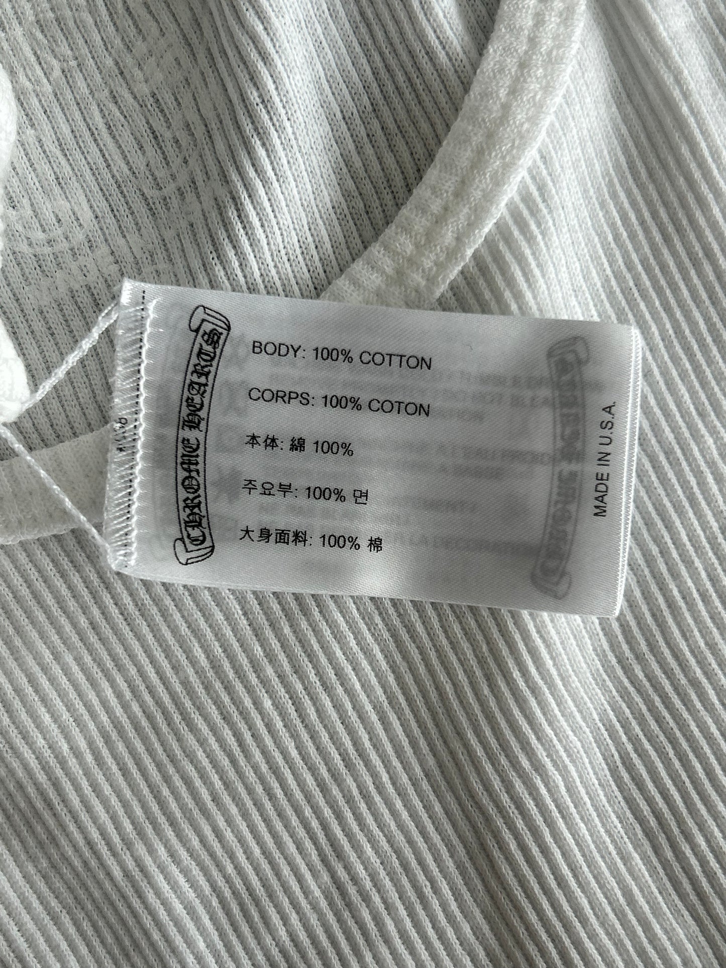 Chrome Hearts White & Pink T-Bar Logo Tank Top