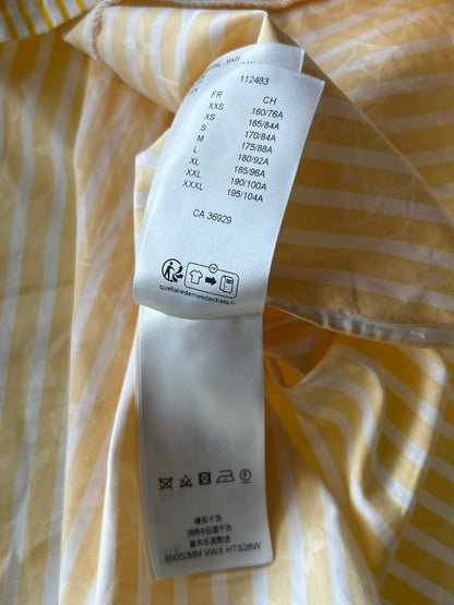 Louis Vuitton Yellow & White Striped Monogram Denim Button Up Shirt