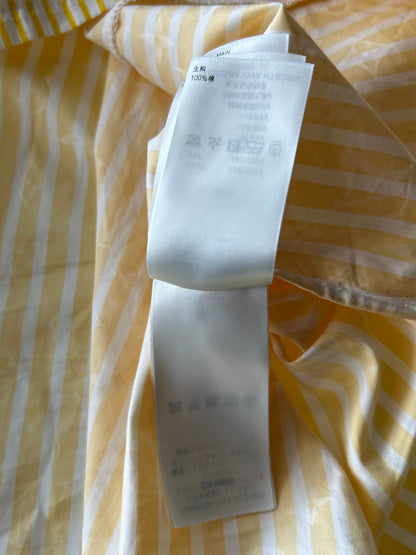 Louis Vuitton Yellow & White Striped Monogram Denim Button Up Shirt