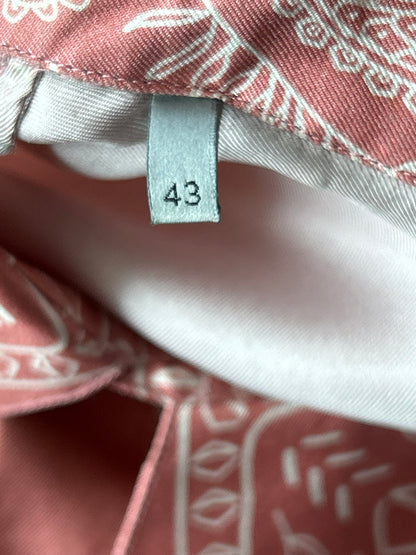 Dior Cactus Jack Pink Paisley Bandana Print Silk Button Up Shirt