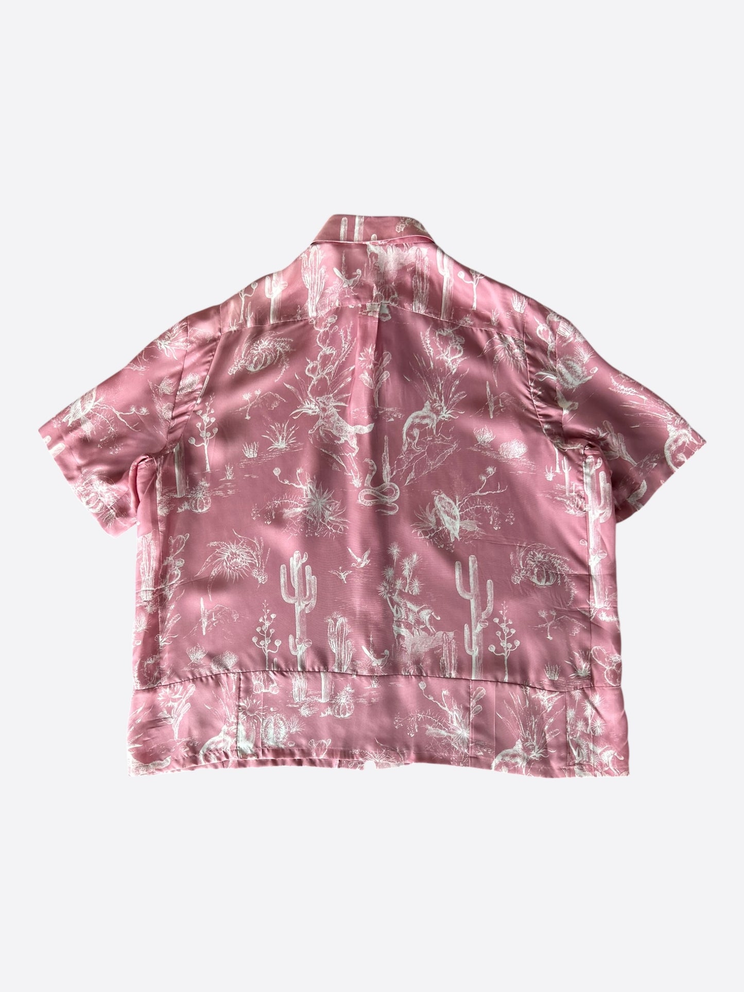Dior Cactus Jack Pink & White Desert Graphic Button Up Shirt