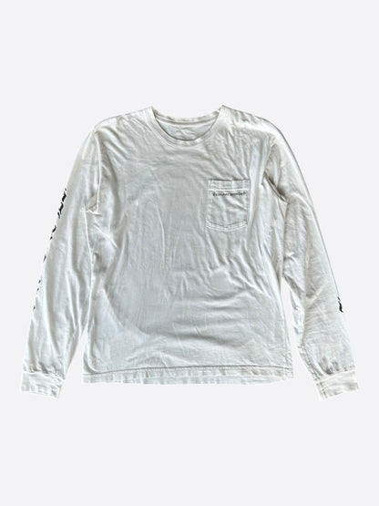 Chrome Hearts White & Black Cemetery Cross Longsleeve T-Shirt
