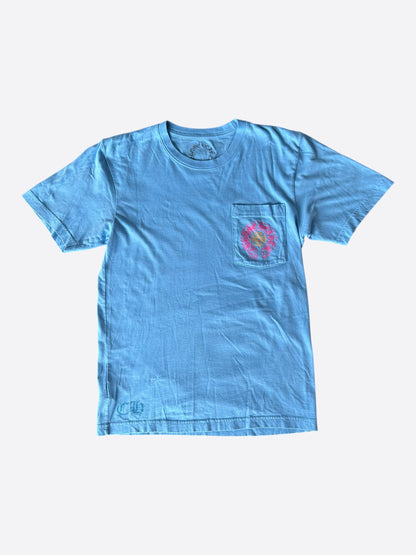 Chrome Hearts Blue Miami Art Basel Horseshoe Logo T-Shirt
