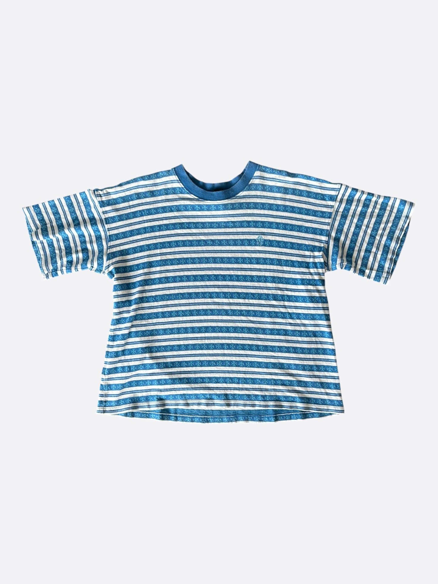 Chrome Hearts Blue & White Striped T-Shirt