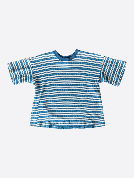Chrome Hearts Blue & White Striped T-Shirt