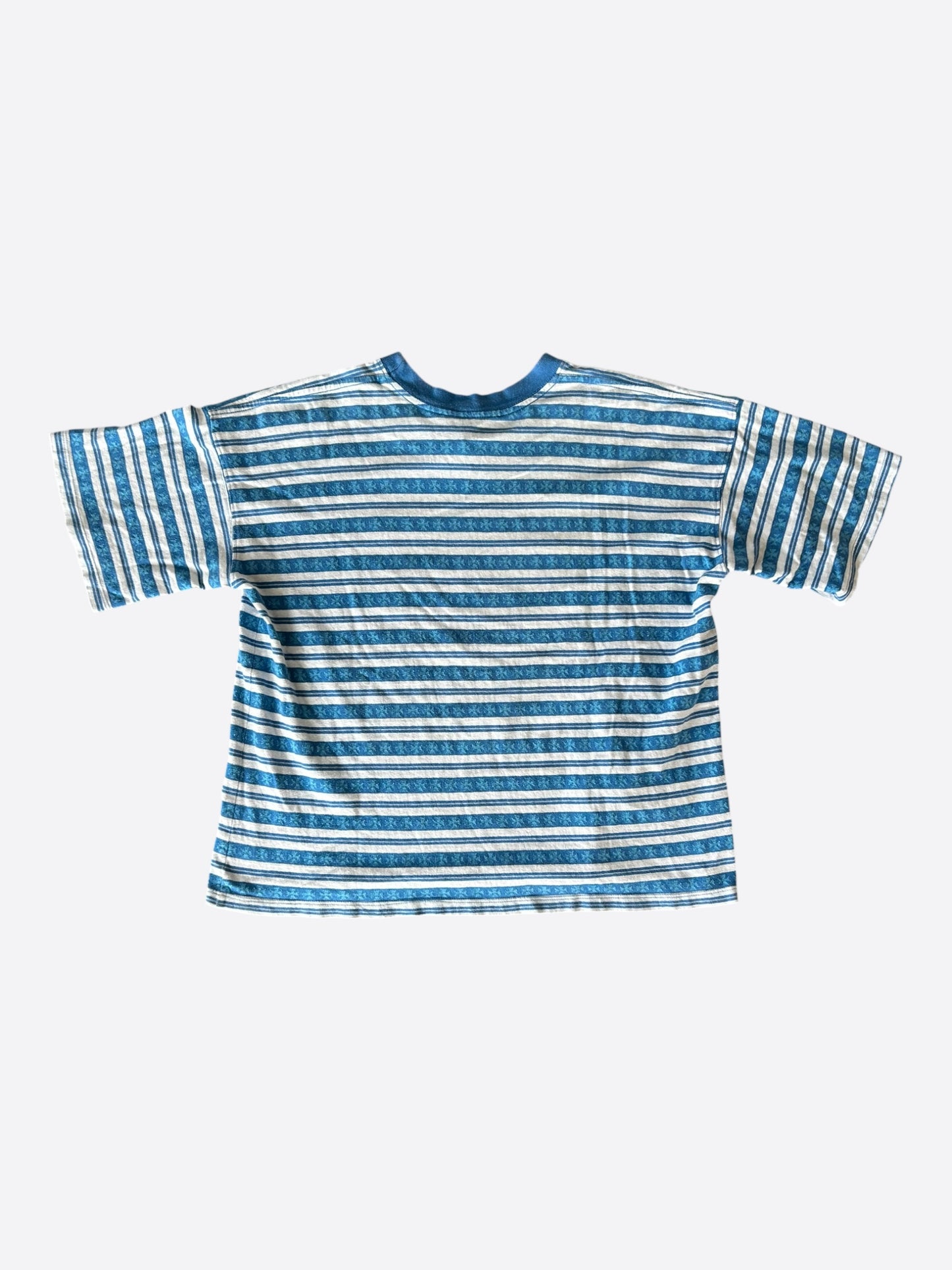 Chrome Hearts Blue & White Striped T-Shirt