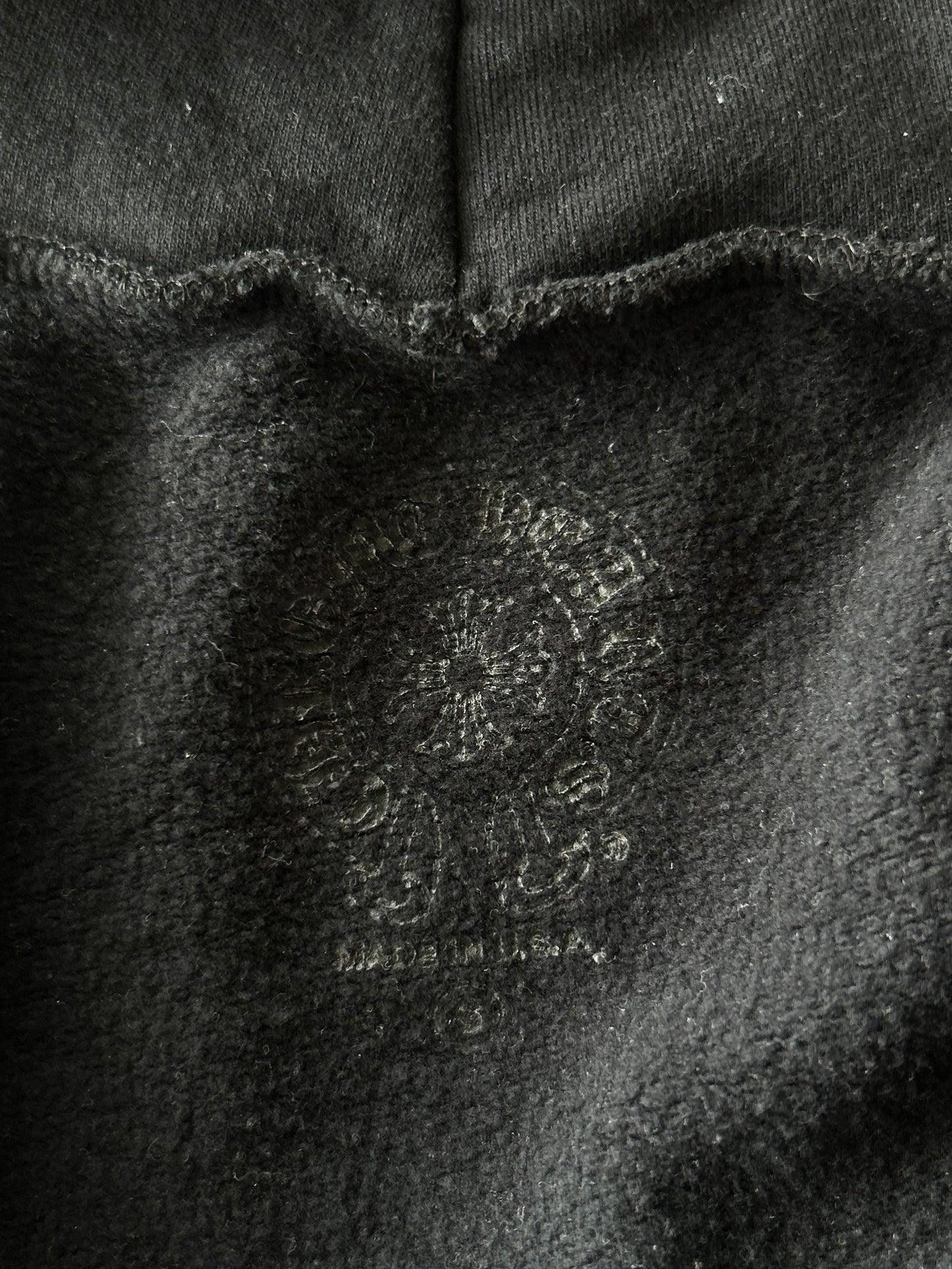 Chrome Hearts Black & White Las Vegas Horseshoe Logo Zip Up Hoodie