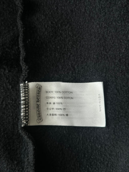 Chrome Hearts Black & White Las Vegas Horseshoe Logo Zip Up Hoodie