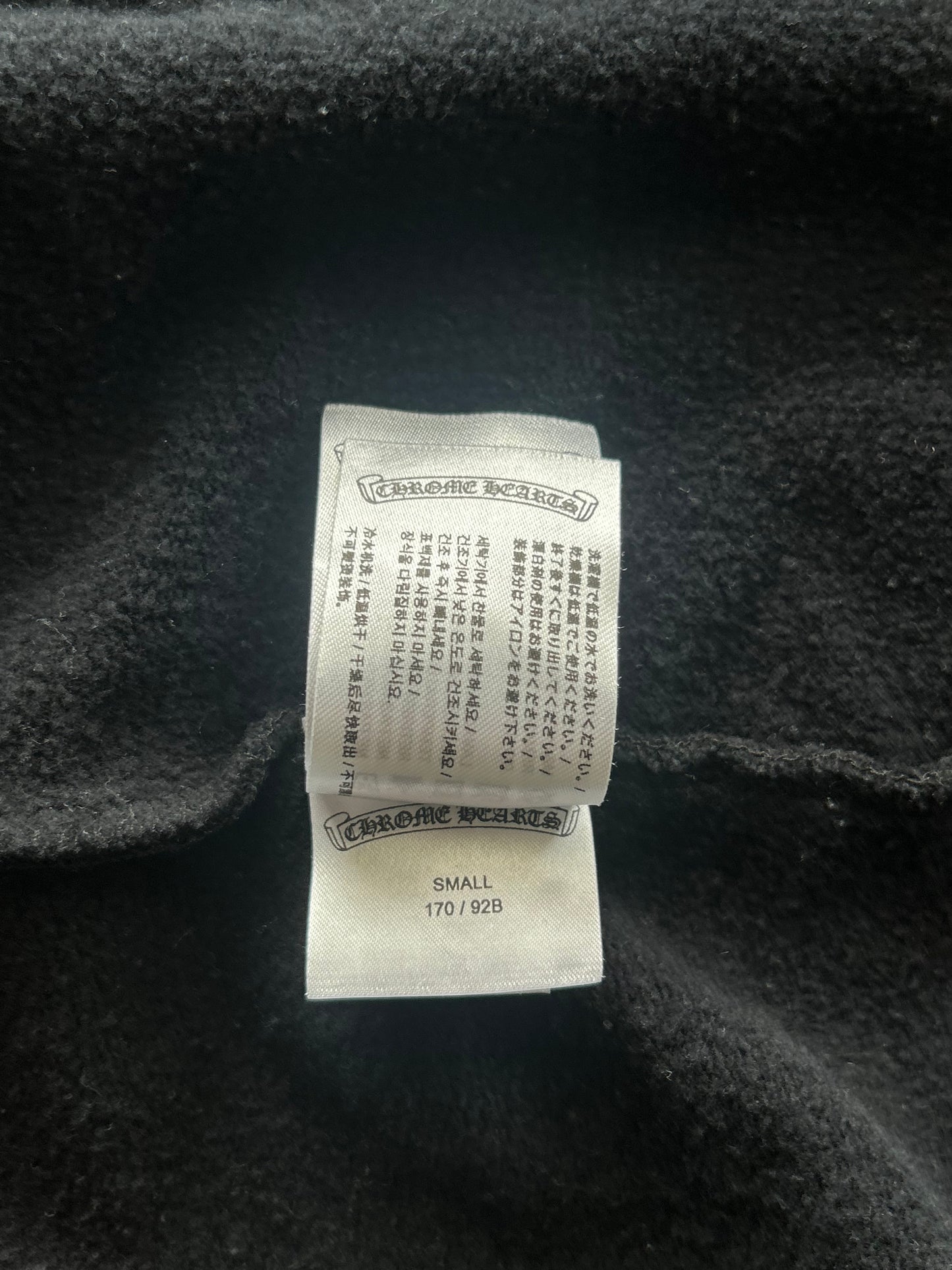 Chrome Hearts Black & White Las Vegas Horseshoe Logo Zip Up Hoodie