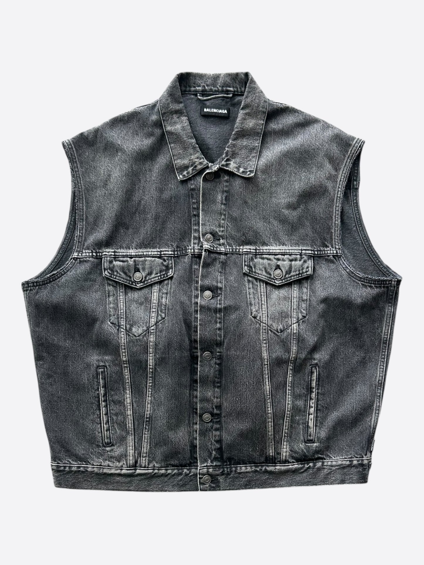 Balenciaga Black Denim Vest