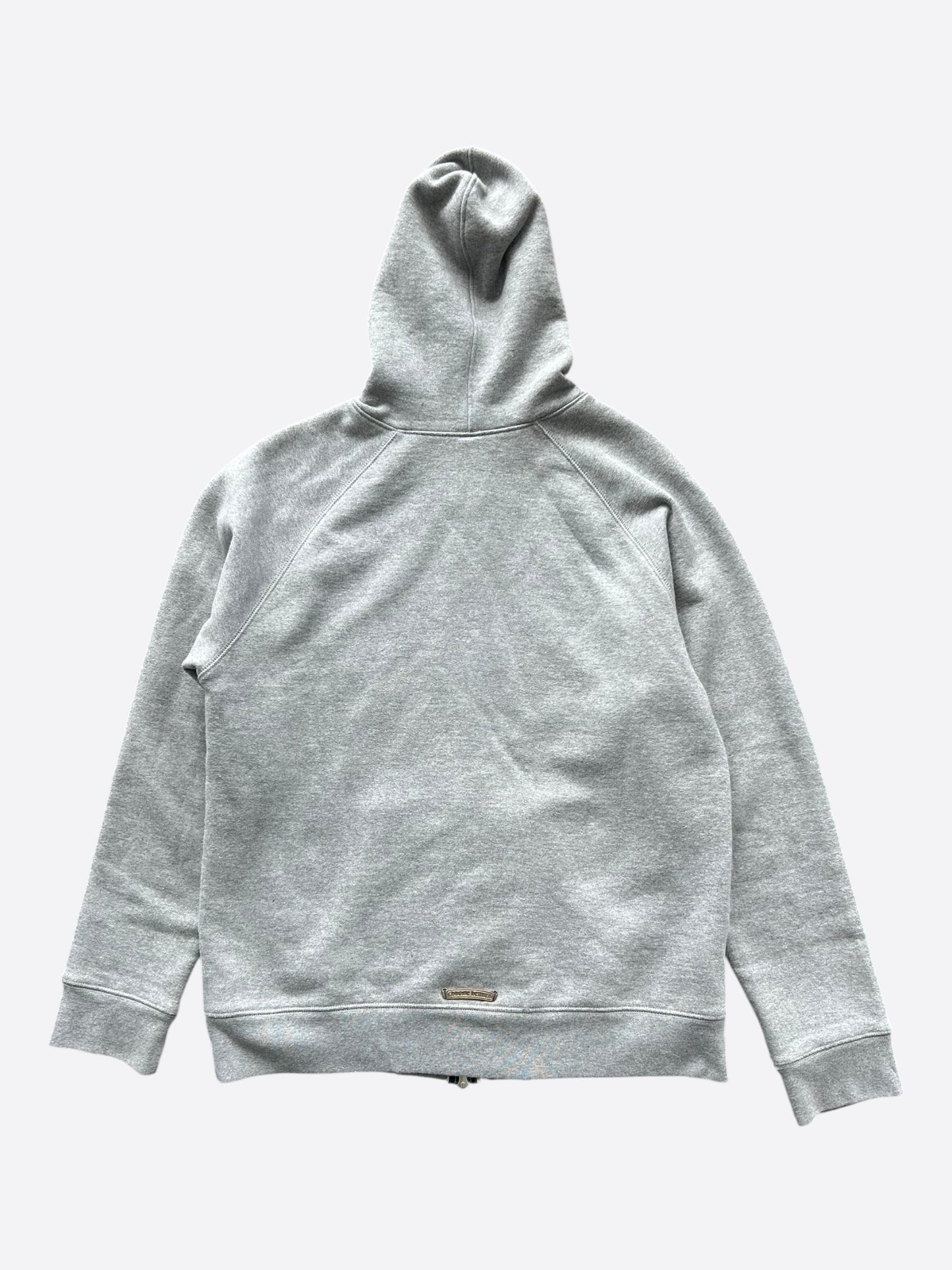 Chrome Hearts Grey & Black Triple Cross Patch Paper Jam Zip Up Hoodie