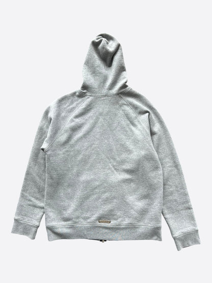Chrome Hearts Grey & Black Triple Cross Patch Paper Jam Zip Up Hoodie