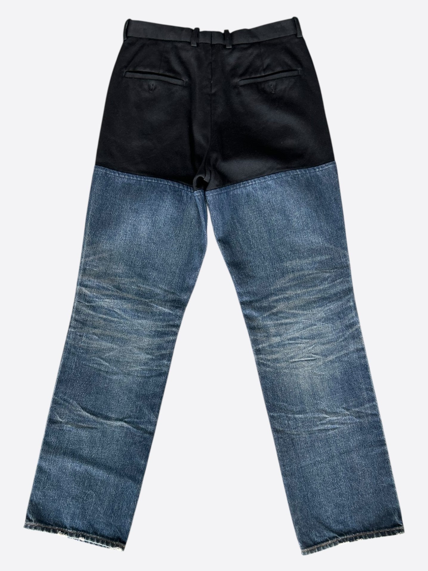 Balenciaga Blue & Black Hybrid Jeans