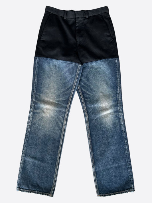 Balenciaga Blue & Black Hybrid Jeans
